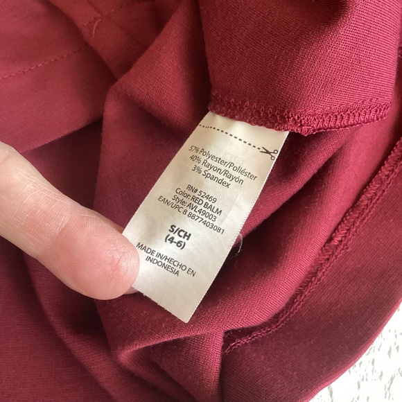 Avia Women's Athleisure Tie Back Hoodie in Red Balm Size Small - Picture 4 of 12